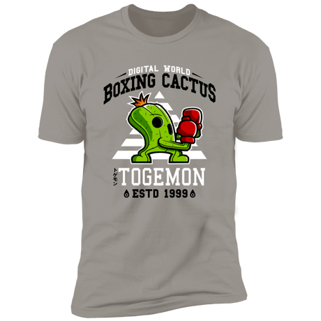 T-Shirts Light Grey / S Boxing Digital Cactus Monster Men's Premium T-Shirt
