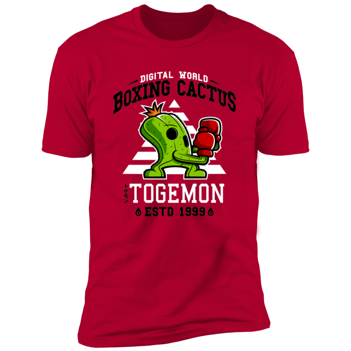 T-Shirts Red / S Boxing Digital Cactus Monster Men's Premium T-Shirt