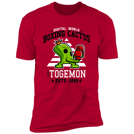 T-Shirts Red / S Boxing Digital Cactus Monster Men's Premium T-Shirt