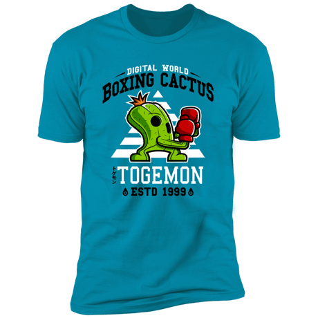 T-Shirts Turquoise / S Boxing Digital Cactus Monster Men's Premium T-Shirt