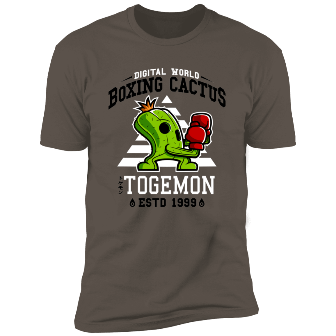 T-Shirts Warm Grey / S Boxing Digital Cactus Monster Men's Premium T-Shirt