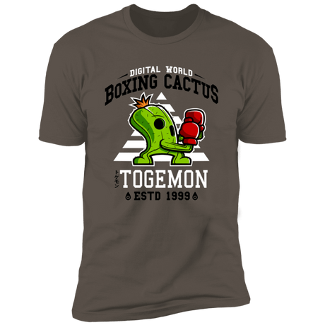 T-Shirts Warm Grey / S Boxing Digital Cactus Monster Men's Premium T-Shirt