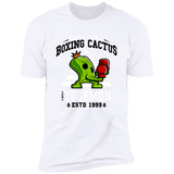 T-Shirts White / S Boxing Digital Cactus Monster Men's Premium T-Shirt