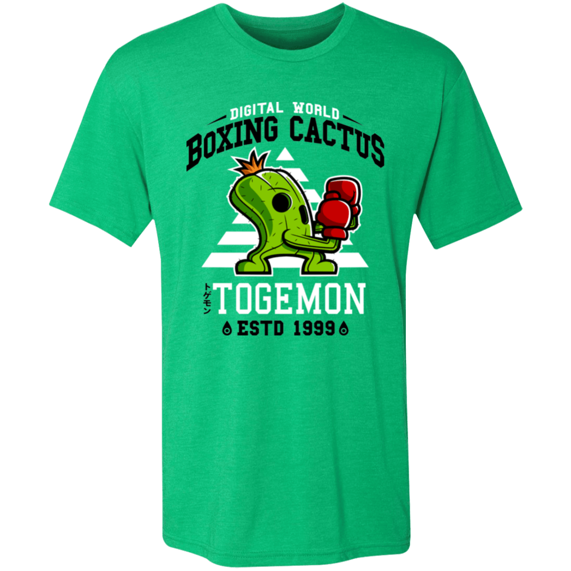 T-Shirts Envy / S Boxing Digital Cactus Monster Men's Triblend T-Shirt