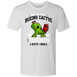 T-Shirts Heather White / S Boxing Digital Cactus Monster Men's Triblend T-Shirt