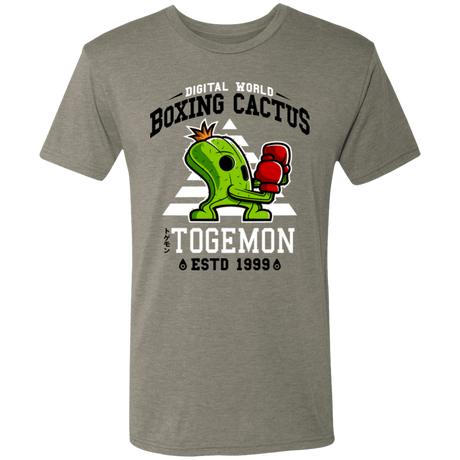 T-Shirts Venetian Grey / S Boxing Digital Cactus Monster Men's Triblend T-Shirt