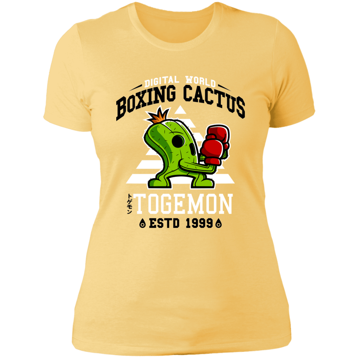 T-Shirts Banana Cream/ / S Boxing Digital Cactus Monster Women's Premium T-Shirt