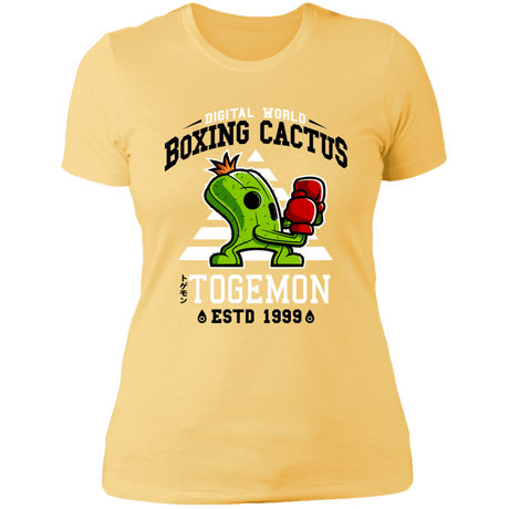 T-Shirts Banana Cream/ / S Boxing Digital Cactus Monster Women's Premium T-Shirt