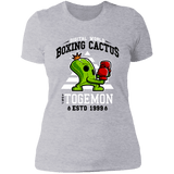 T-Shirts Heather Grey / S Boxing Digital Cactus Monster Women's Premium T-Shirt