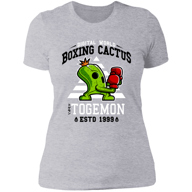 T-Shirts Heather Grey / S Boxing Digital Cactus Monster Women's Premium T-Shirt