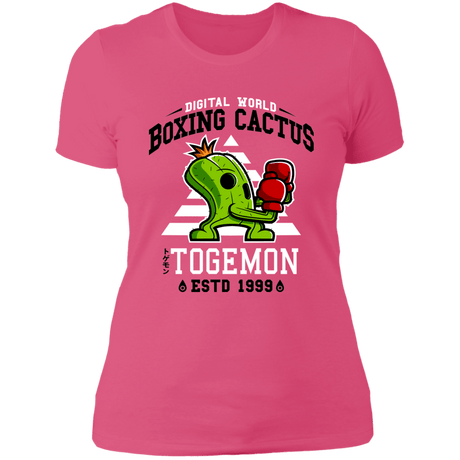 T-Shirts Hot Pink / S Boxing Digital Cactus Monster Women's Premium T-Shirt