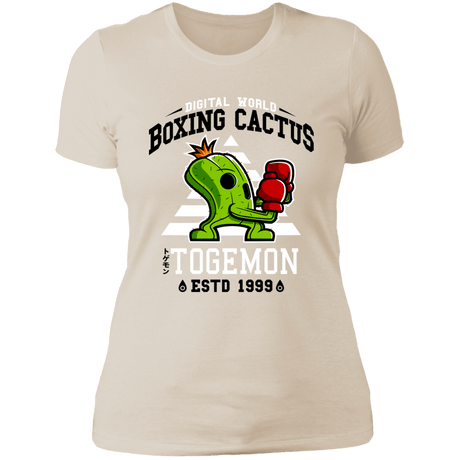 T-Shirts Ivory/ / S Boxing Digital Cactus Monster Women's Premium T-Shirt