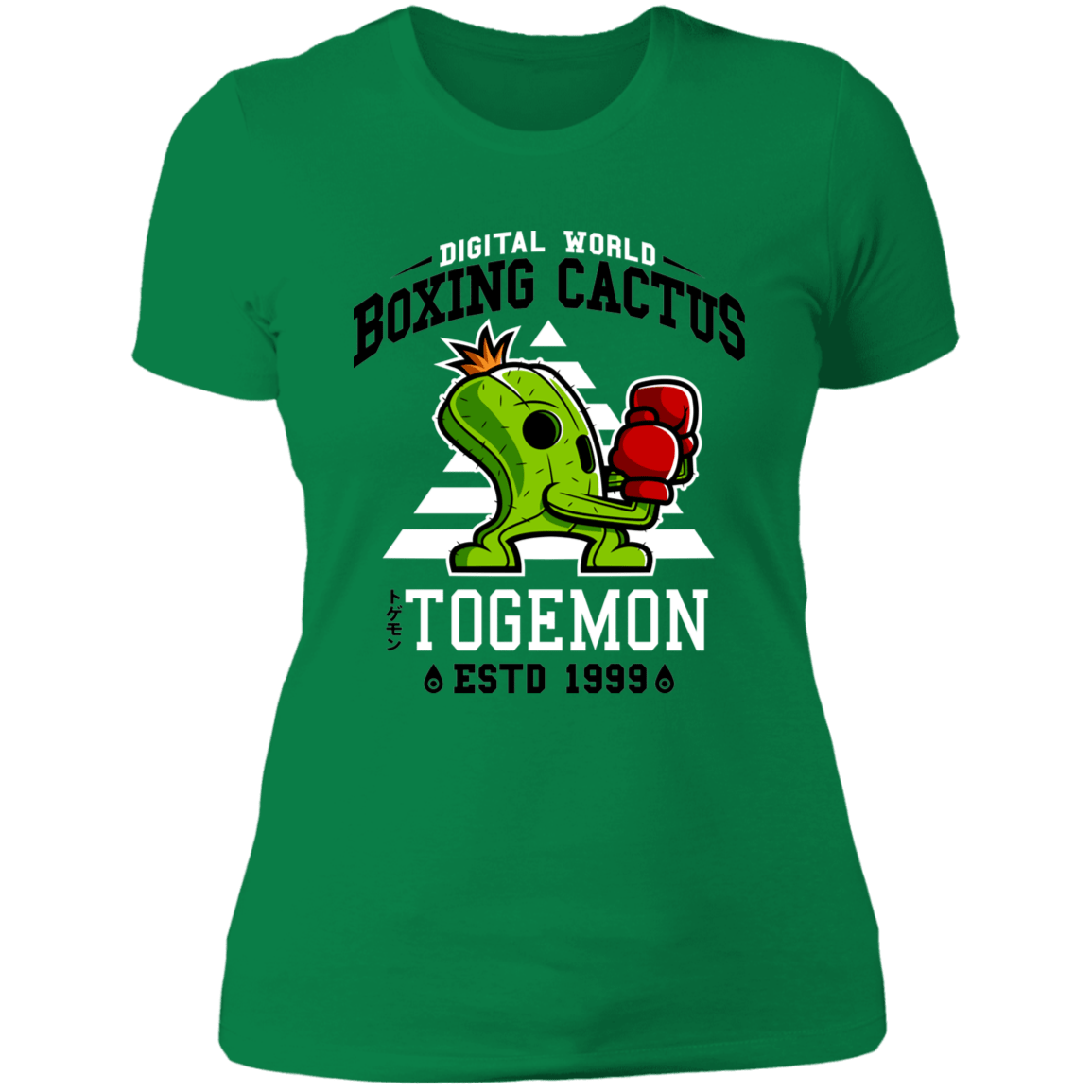T-Shirts Kelly Green / S Boxing Digital Cactus Monster Women's Premium T-Shirt