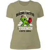 T-Shirts Light Olive / S Boxing Digital Cactus Monster Women's Premium T-Shirt
