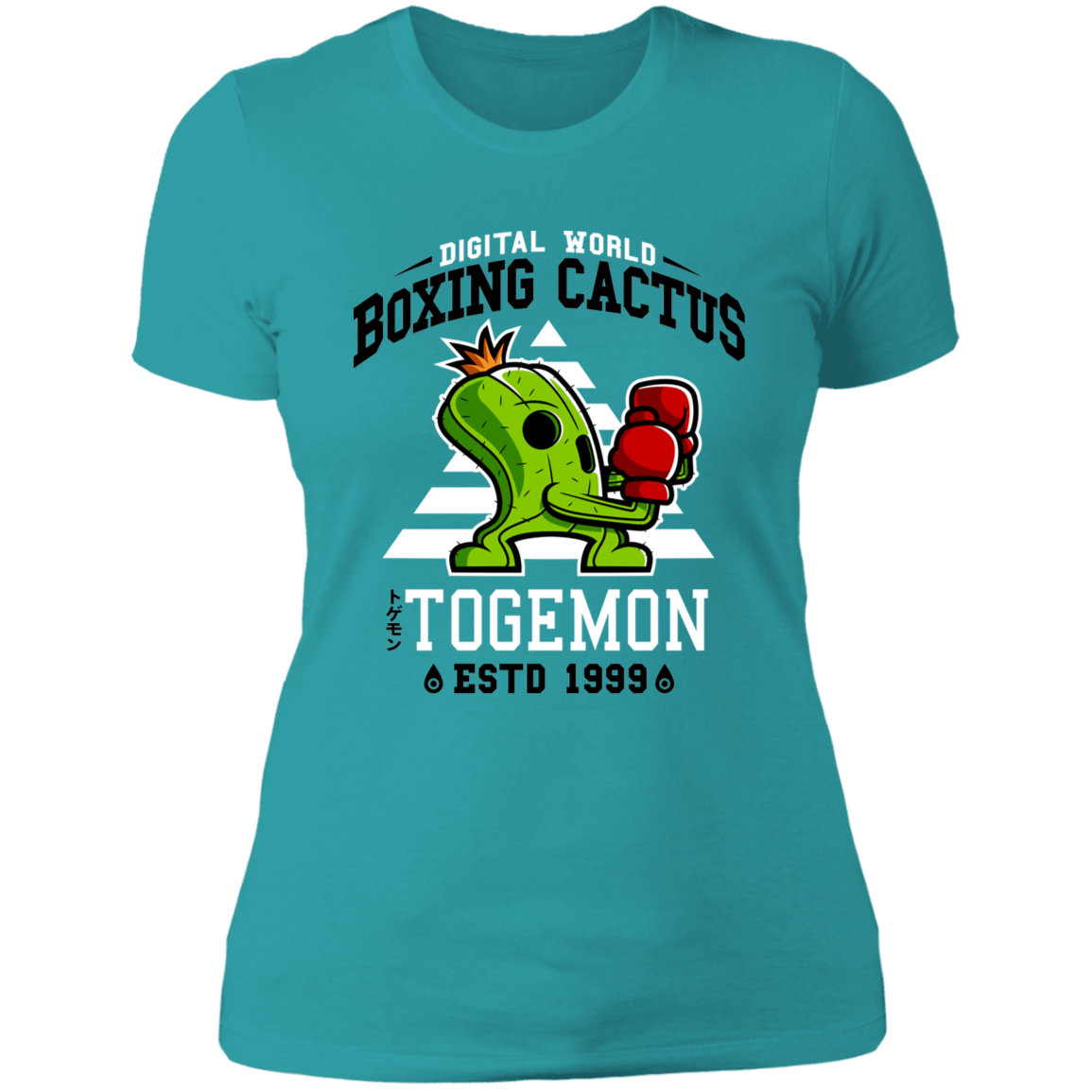 T-Shirts Tahiti Blue / S Boxing Digital Cactus Monster Women's Premium T-Shirt