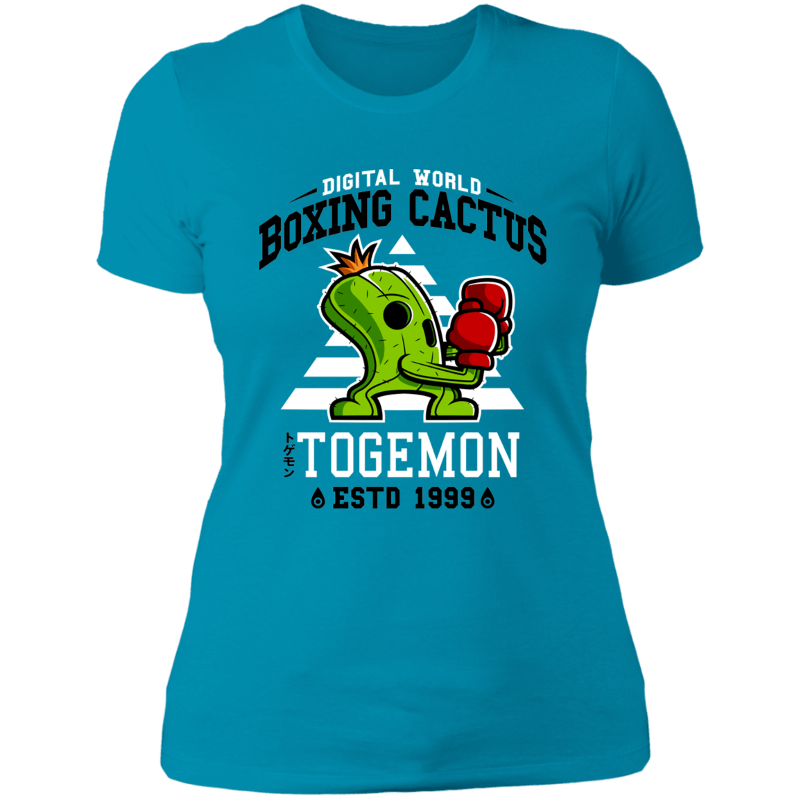 T-Shirts Turquoise / S Boxing Digital Cactus Monster Women's Premium T-Shirt