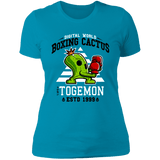 T-Shirts Turquoise / S Boxing Digital Cactus Monster Women's Premium T-Shirt