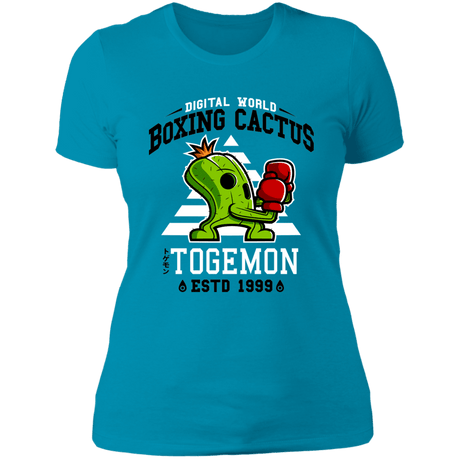 T-Shirts Turquoise / S Boxing Digital Cactus Monster Women's Premium T-Shirt