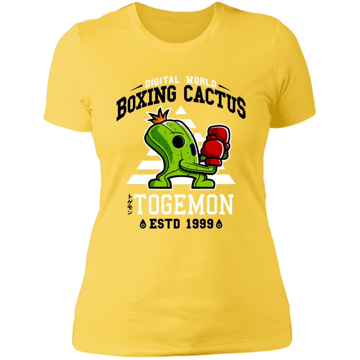 T-Shirts Vibrant Yellow / S Boxing Digital Cactus Monster Women's Premium T-Shirt