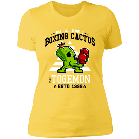 T-Shirts Vibrant Yellow / S Boxing Digital Cactus Monster Women's Premium T-Shirt