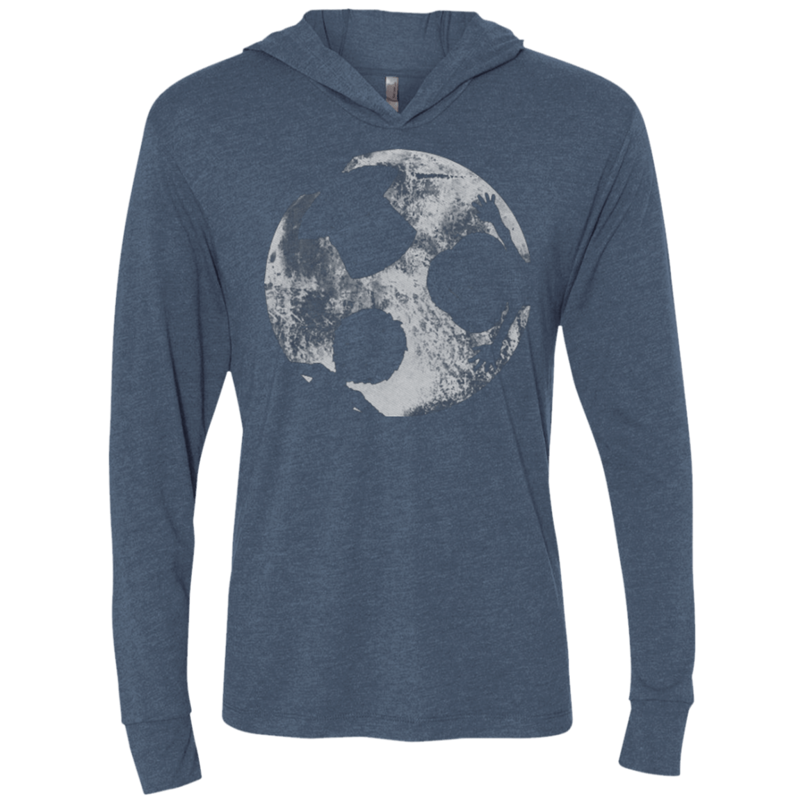 T-Shirts Indigo / X-Small Brothers Moon Triblend Long Sleeve Hoodie Tee