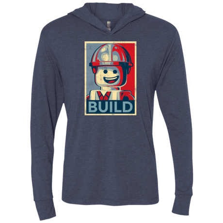 T-Shirts Vintage Navy / X-Small Build Triblend Long Sleeve Hoodie Tee