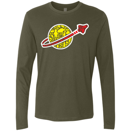 T-Shirts Military Green / Small Building in Space Men's Premium Long Sleeve