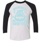 T-Shirts Heather White/Vintage Black / X-Small Bumble Club Triblend 3/4 Sleeve