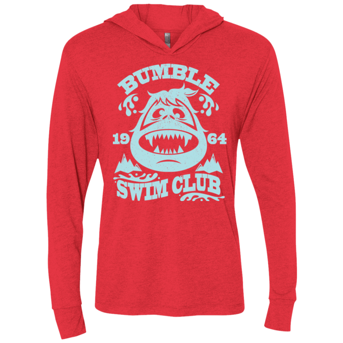 T-Shirts Vintage Red / X-Small Bumble Club Triblend Long Sleeve Hoodie Tee