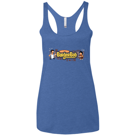 T-Shirts Vintage Royal / X-Small Burger Bob Women's Triblend Racerback Tank