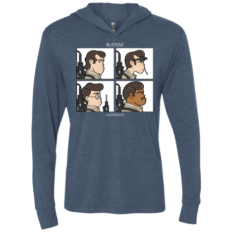 T-Shirts Indigo / X-Small Busterz Triblend Long Sleeve Hoodie Tee