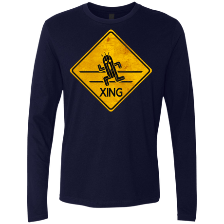 T-Shirts Midnight Navy / Small Cactuar Crossing Men's Premium Long Sleeve