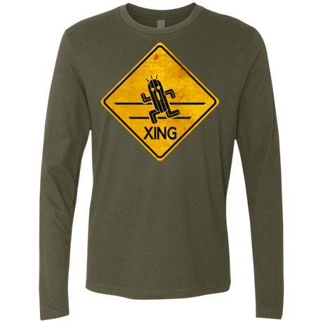 T-Shirts Military Green / Small Cactuar Crossing Men's Premium Long Sleeve