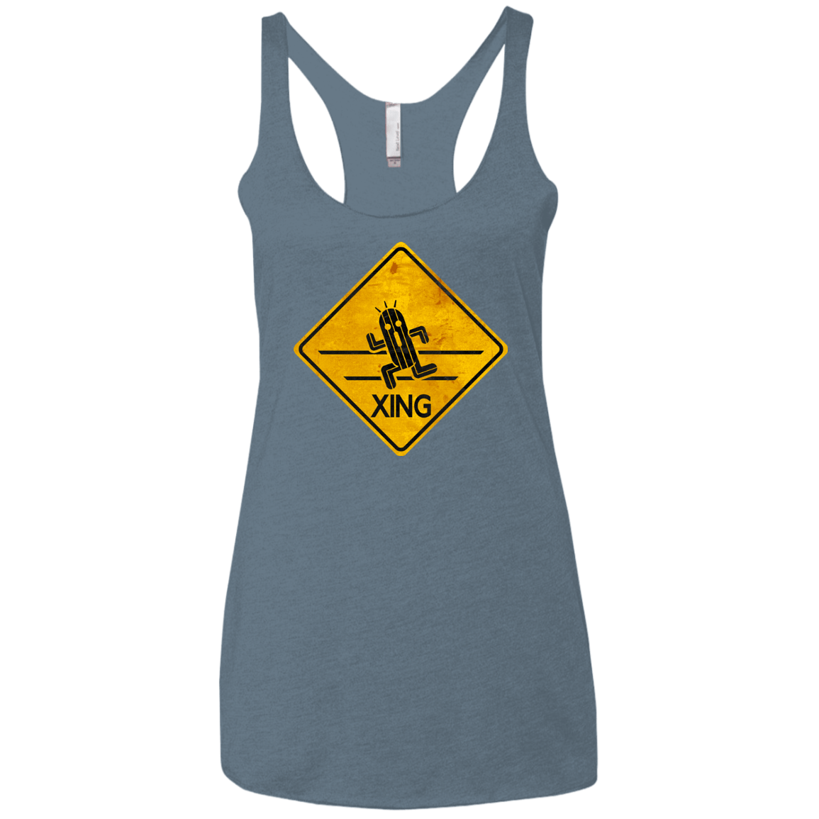 T-Shirts Indigo / X-Small Cactuar Crossing Women's Triblend Racerback Tank