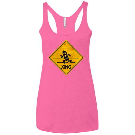 T-Shirts Vintage Pink / X-Small Cactuar Crossing Women's Triblend Racerback Tank