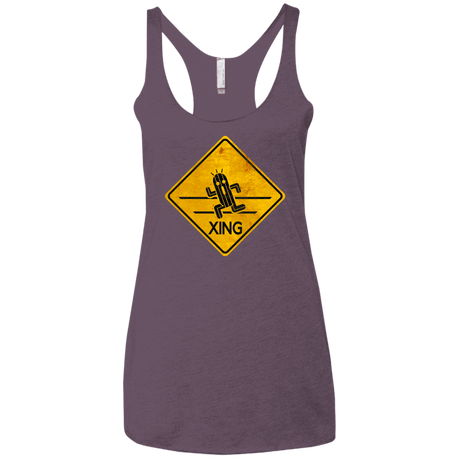 T-Shirts Vintage Purple / X-Small Cactuar Crossing Women's Triblend Racerback Tank