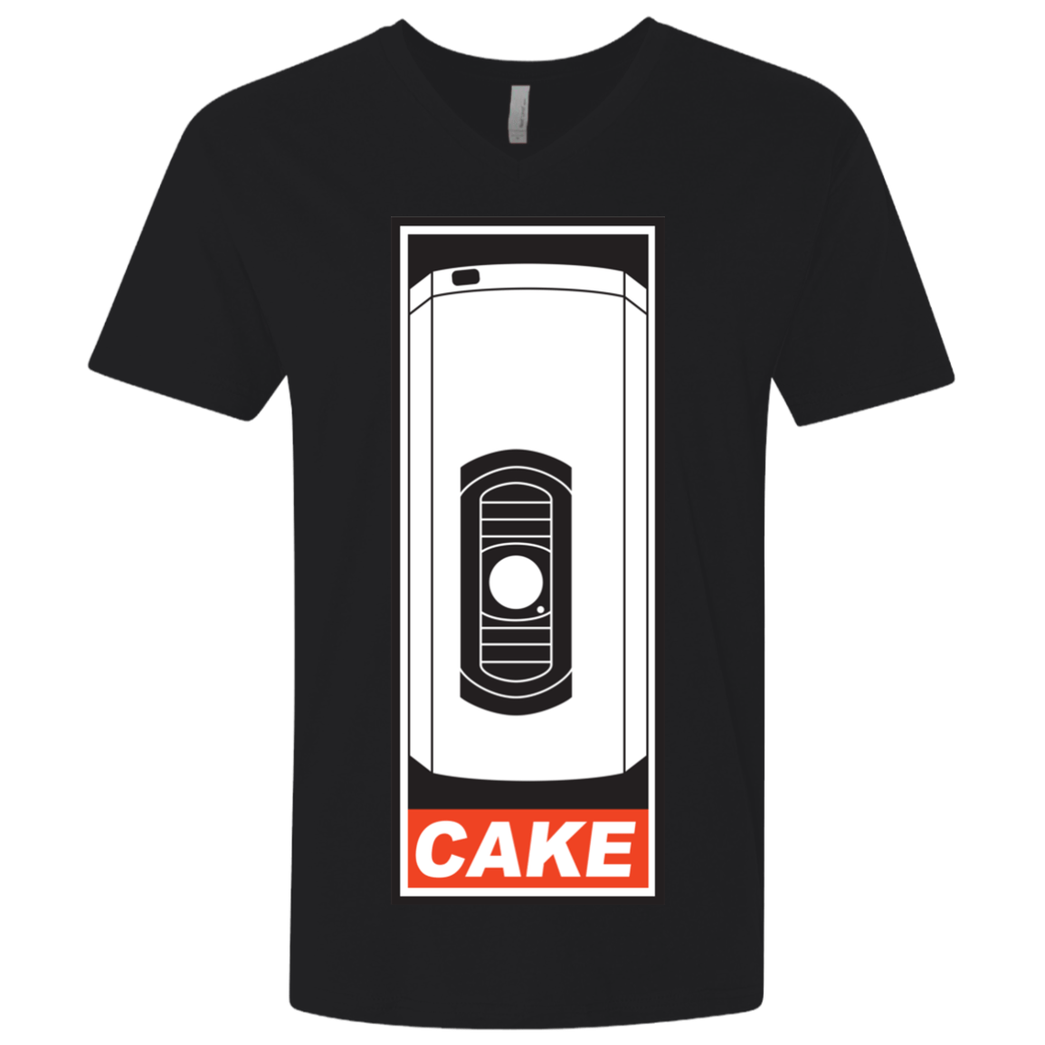 T-Shirts Black / X-Small Cake is a Lie Men's Premium V-Neck
