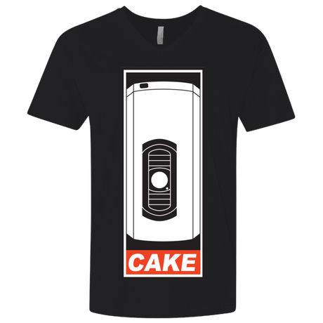 T-Shirts Black / X-Small Cake is a Lie Men's Premium V-Neck