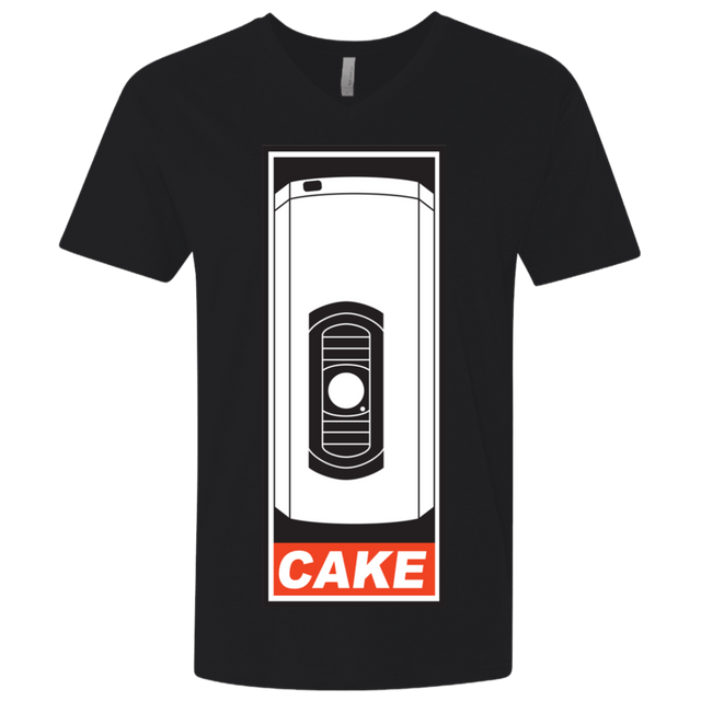 T-Shirts Black / X-Small Cake is a Lie Men's Premium V-Neck