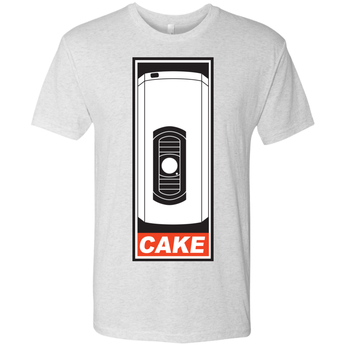 T-Shirts Heather White / Small Cake is a Lie Men's Triblend T-Shirt