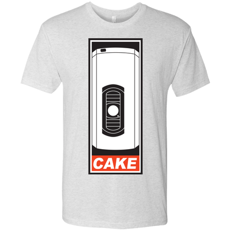 T-Shirts Heather White / Small Cake is a Lie Men's Triblend T-Shirt