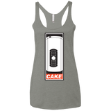 T-Shirts Venetian Grey / X-Small Cake is a Lie Women's Triblend Racerback Tank