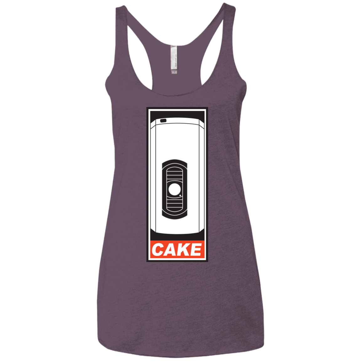 T-Shirts Vintage Purple / X-Small Cake is a Lie Women's Triblend Racerback Tank
