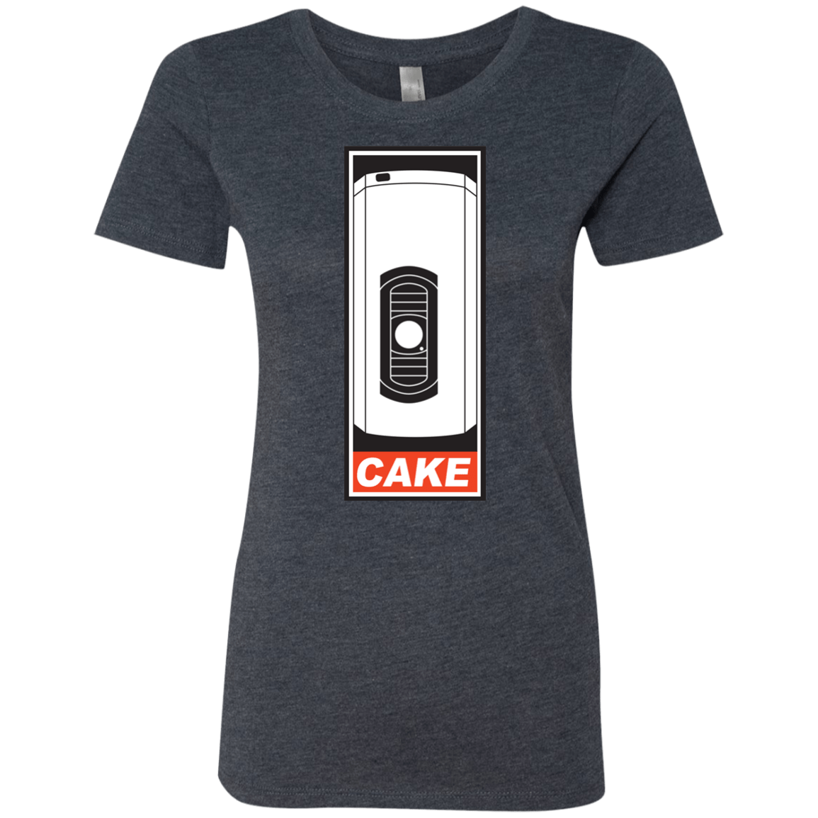 T-Shirts Vintage Navy / Small Cake is a Lie Women's Triblend T-Shirt