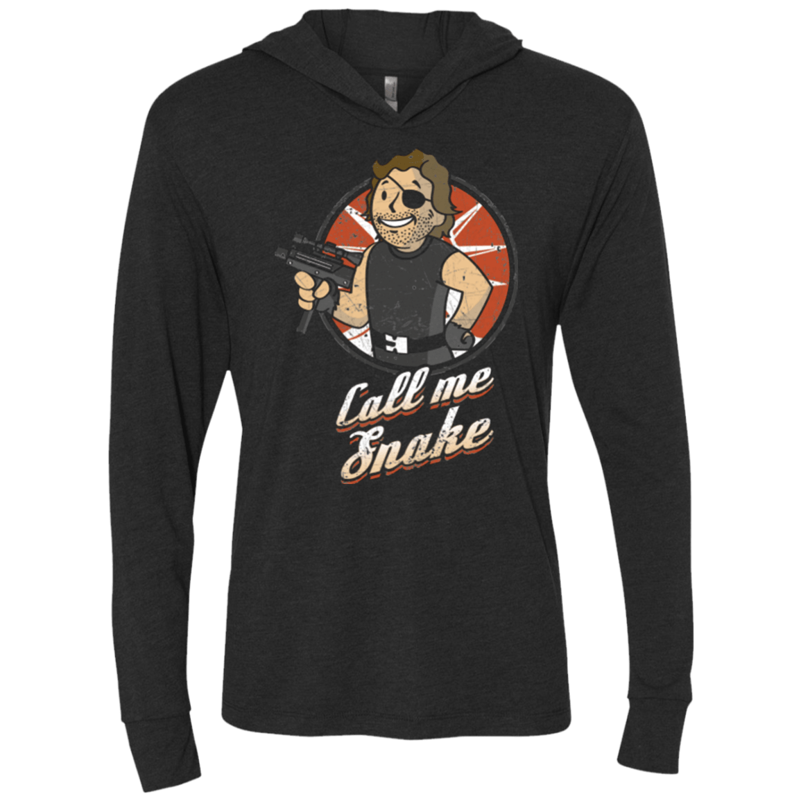 T-Shirts Vintage Black / X-Small Call me Snake Triblend Long Sleeve Hoodie Tee