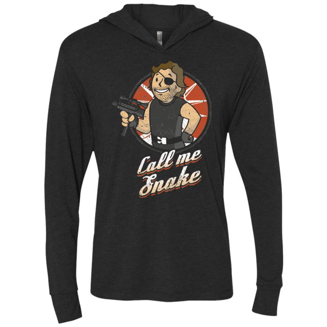 T-Shirts Vintage Black / X-Small Call me Snake Triblend Long Sleeve Hoodie Tee
