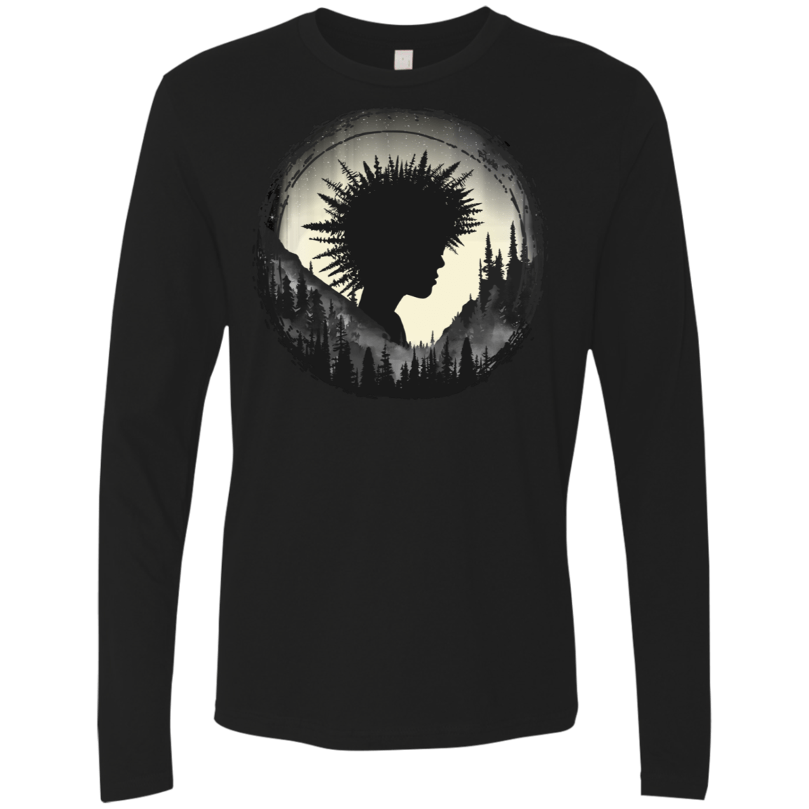 T-Shirts Black / S Camp Hair Men's Premium Long Sleeve