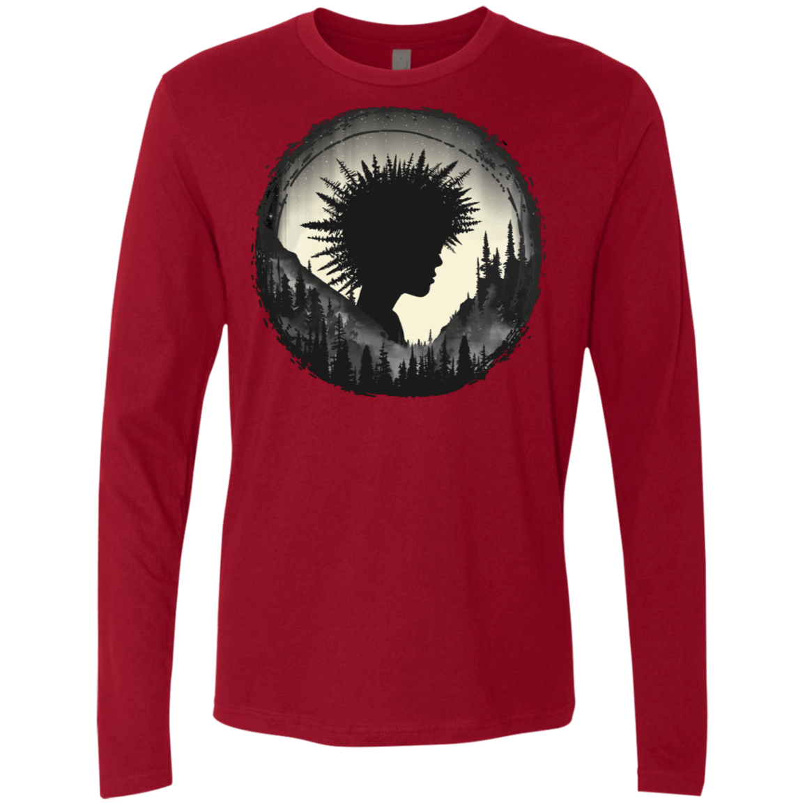 T-Shirts Cardinal / S Camp Hair Men's Premium Long Sleeve