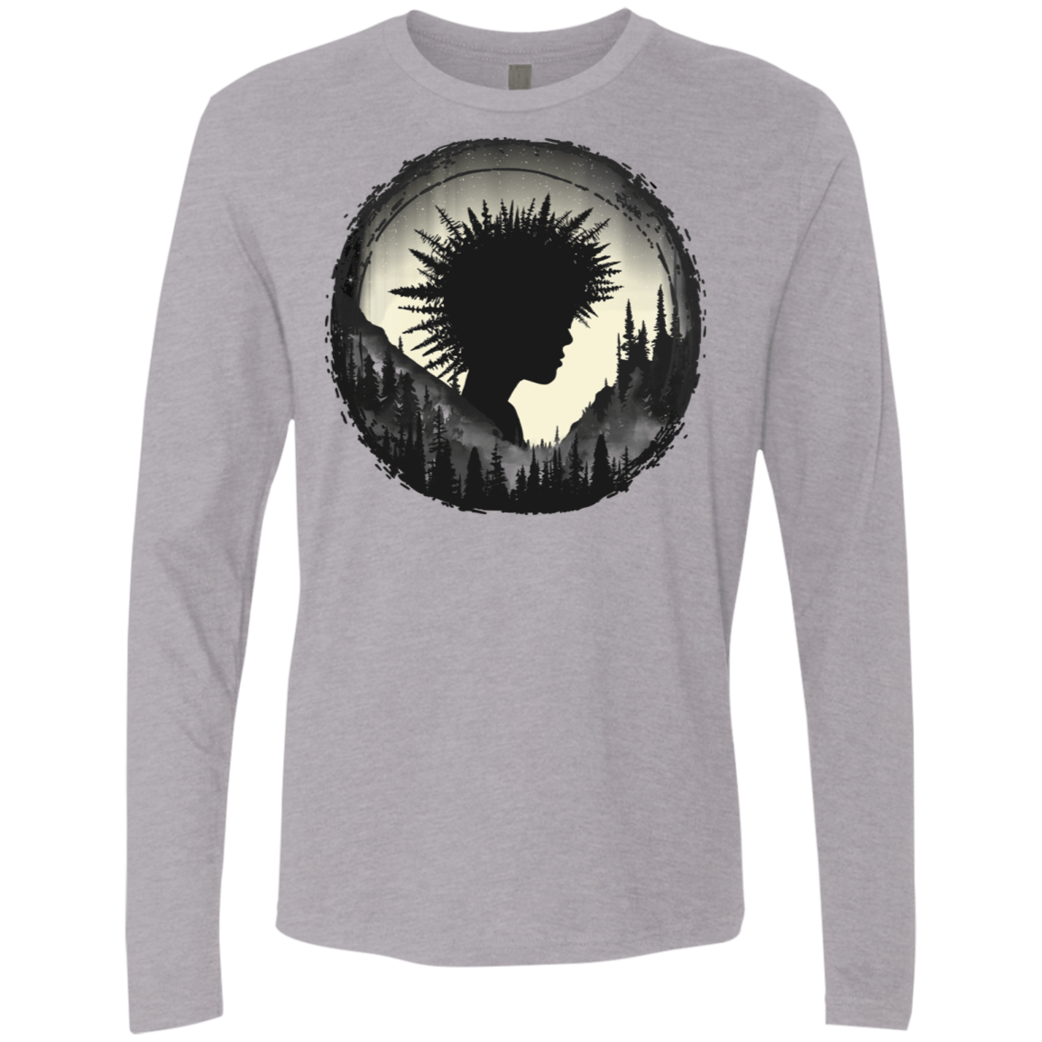 T-Shirts Heather Grey / S Camp Hair Men's Premium Long Sleeve