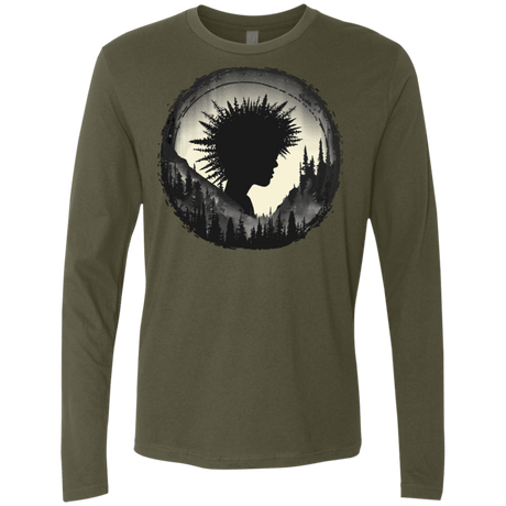 T-Shirts Military Green / S Camp Hair Men's Premium Long Sleeve